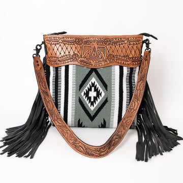 American Darling Crossbody Hand Tooled Saddle Blanket Genuine Leather Women Bag Western Handbag Purse